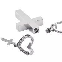 Collier moderne étanche en acier titane écologique avec pendentif médaillon pour urne funéraire et cendres commémoratives