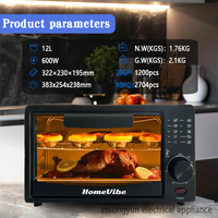 Kustomisasi OEM/ODM Oven Digital dengan Wadah Dalam Food-grade 12L, 16L, 18L, 22L, Oven Listrik Rumah Tangga Multifungsi untuk Memanggang
