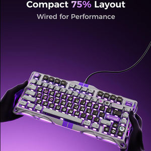 GravaStar V75 magnetic axis keyboard, all aluminum wired single mode gaming keyboard, RGB 8K report rate, no gray gray scale. - Product Image 5