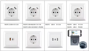 Leishen phong cách Châu Âu hai-in-một Vòng ổ Cắm Cổng <span class=keywords><strong>USB</strong></span> kép đầy màu sắc CE ROHS được liệt kê <span class=keywords><strong>EU</strong></span> tiêu chuẩn Đức <span class=keywords><strong>USB</strong></span> tường ổ cắm dualusb - Product Image 6