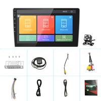 Autoradio Android Podofo 9 pouces double DIN avec écran tactile, GPS, WiFi, BT, FM, USB, OEM, vente en gros d'usine