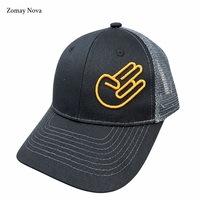 Maßgefertigte Orange Bestickte Trucker-Kappe mit Mesh-Rückseite Snapback 5-Panel Verstellbare Streetwear-Mütze Hersteller Großhandel Niedriger MOQ