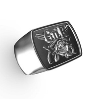 Bagues d'équipe personnalisées pour jeunes, bijoux en acier inoxydable plaqué argent, élégants et raffinés, pour cadeaux d'anniversaire
