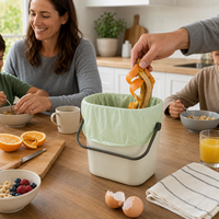 Sacs à déchets alimentaires à marque privée, résistants aux fuites, pour compostage de restes de cuisine, avec impression et emballage personnalisés