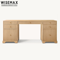 WISEMAX FURNITURE Mobilier de bureau moderne pour la maison, table d'ordinateur de style américain, bureau en bois massif de chêne pour la maison, l'hôtel, la chambre à coucher