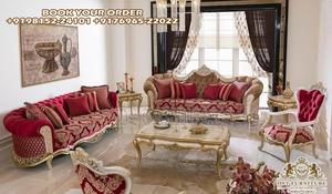 Juego de Sofás de Madera Tallados a Mano de Estilo Antiguo para el Hogar, Juego de Sofás de Madera de Lujo para Sala de Estar, Muebles de Sala de Estar Antiguos de EE. UU. - Product Image 6