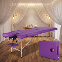 Table de massage multifonctionnelle pliable en acier inoxydable, réglable, avec éponge haute densité, portable, pour spa commercial, beauté et gym – Meilleures ventes