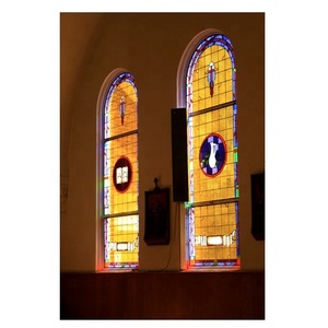 Fashion Style Tempered <strong>Stained</strong> <strong>Glass</strong> <strong>Window</strong> <strong>Panels</strong> and Door Factory - Product Image 2