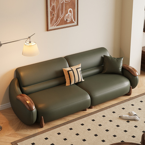 Ghế <span class=keywords><strong>sofa</strong></span> giường đa năng phong cách Trung Hoa cao cấp, khung gỗ nguyên khối, có thể kéo dài, dành cho phòng khách hoặc khách sạn, bọc da - Product Image 3