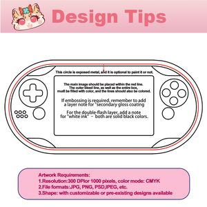 Металлический значок в форме игровой консоли с возможностью нанесения логотипа, заготовка из жести, булавка-значок на задней стороне - Product Image 5