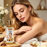 Almond Arbutin 2-in-1 Set Body Scrub Salt & Essential Oil Exfoliating Brightening Illuminating Moisturizing Face Body Jar Bottle