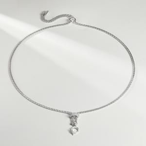 Collar con Colgante de Gota de Agua de Cinabrio y Rubí en Plata de Ley S925, Diseño Noble, Llamativo, Ligero y de Lujo, Accesorio de Moda - Product Image 5