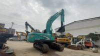 Excavatrice sur chenilles hydraulique d'occasion Kobelco SK200-10 d'origine japonaise avec moteur Yanmar, PLC et pompe, forte puissance de creusement, modèle 2016