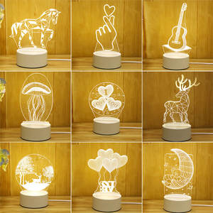 LOGO personalizzato 3D acrilico notte creativa lampada da tavolo USB LED per la camera da letto atmosfera per la scuola Plug-in a batteria per bambini - Product Image 4