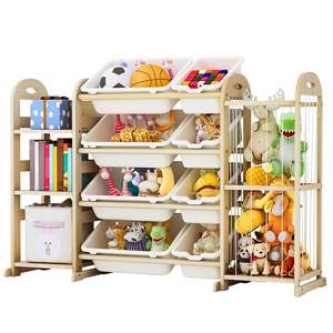Organisateur de rangement pour jouets en bois, organisateurs de jouets avec rangement pour animaux en <span class=keywords><strong>peluche</strong></span>, étagère de rangement pour jouets - Product Image 1