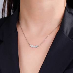 <span class=keywords><strong>Collana</strong></span> con Ciondolo Personalizzato a Forma di Ali in Acciaio Inossidabile, Stile Semplice, Charm Ali d'Angelo per Donna - Product Image 5