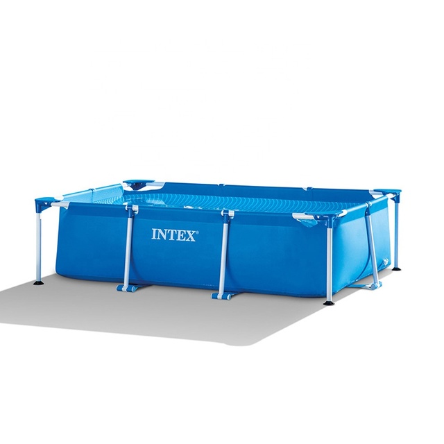 Intex 28270 220cm Plastic Above Ground Pools Rectangular Steel Frame Swimming Pool