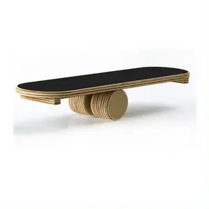 Hot Wholesale Custom Stability Trainer Surf and Skate Skills Long Wooden Balance Board for saling