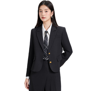 Women's Suit Set Solid Color Polyester Anti-Wrinkle Formal Workwear Office Commuting Professional Dress Suit - Product Image 5