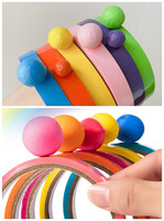 Bande adhésive de décompression pour adultes et enfants, jouet de boule arc-en-ciel DIY