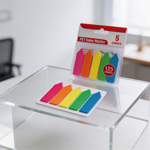 Marcadores de Índice SK PET, 5 Colores, 125 Hojas, Autoadhesivos, Notas Adhesivas Coloridas, Material de Oficina - Product Image 6