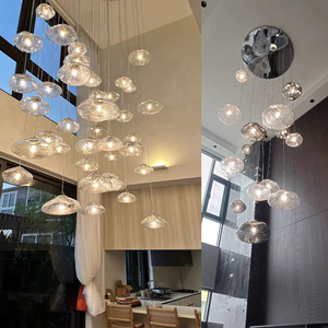 Đèn Treo Quả Cầu LED Pha Lê Bất Đối Xứng Phổ Biến Đèn Chùm Thả Gác Xép Đèn Treo Lớn Sang Trọng Dự Án Khách Sạn - Product Image 5