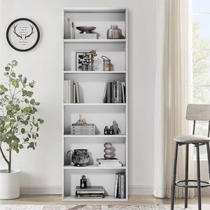 Six étagères à livres, grande bibliothèque ouverte, espace de rangement suffisant, étagères au sol pour le salon, le bureau familial, la <span class=keywords><strong>chambre</strong></span> à coucher - Product Image 3