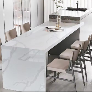 Lastra Grande per Cucina in Marmo Italiano Calacatta Bianco con Venature, Pietra di Quarzo Artificiale Moderna per Piano di Lavoro Domestico, Ecologica e Resistente al Calore - Product Image 5