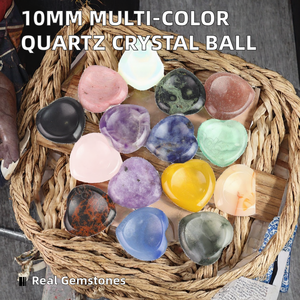 Esfera de Cristal de Cuarzo Natural Pulido de 10 mm, Bola de Feng Shui con Cruz Tallada, Gema Grabada para Decoración y Sanación - Product Image 3