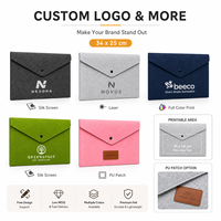 Organizador de Archivos de Fieltro A4 Personalizado en Color, Portadocumentos, Bolsa para Sobres, para Oficina y Regalos Promocionales