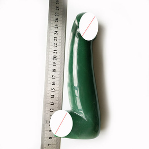 녹색 aventurine yoni 치유 비취 도매 보석 마사지 롤러 17cm 딜도 섹스 토이 - Product Image 4