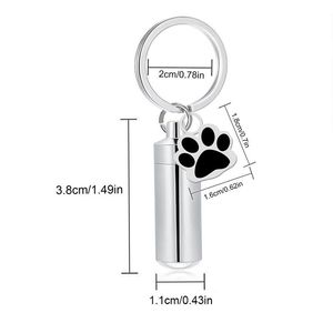 Kotak Perhiasan Abu Kucing dari Baja Anti Karat Kedap Udara Sederhana Zhejiang, Gantungan Kunci, Kenang-kenangan Kremasi, Perhiasan Personalisasi - Product Image 2