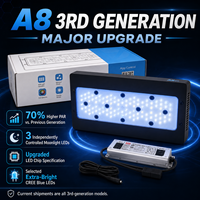 NUEVA Lámpara LED Marina para Arrecifes de Coral, Versión 3, 230W, Espectro Completo, WiFi, para Acuarios de Agua Salada LPS/SPS, Modelo A+ A8SE III MAX/Azul