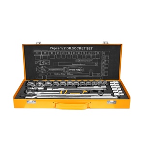 Dingqi bán buôn tay công cụ <span class=keywords><strong>1</strong></span>/<span class=keywords><strong>2</strong></span> "24 cái thép có thể điều chỉnh Ổ cắm cờ lê Bộ - Product Image 1
