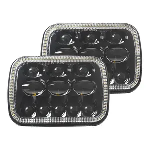 ASEND China factory directly sales led rectangle front head lamp with long life Ip65 white DRL amber turn signal light