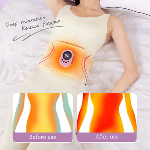 Masseur de taille à compresse chaude <span class=keywords><strong>pour</strong></span> la maison, <span class=keywords><strong>appareil</strong></span> de réduction de la graisse et de la transpiration avec vibrations abdominales et fonctions chauffantes amincissantes - Product Image 2
