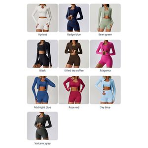 Conjunto de pantalones de Yoga de cintura alta Cloud Sense para damas Deportes <span class=keywords><strong>Traje</strong></span> de fitness al aire libre Apretado con conjunto de 3 piezas de verano - Product Image 5