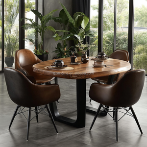 Hotel ristorante tavolo da pranzo in legno Set 8 posti tavolo da pranzo in legno massello - Product Image 5