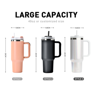 OEM 2.0 Custom LOGO Wholesale Insulated Stainless Steel Vacuum 40oz Travel Tumblers Handle Lid 6-12 Hours Thermal Performance - Product Image 5