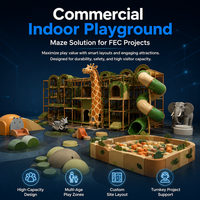 Estructura de Juego Interior de Plástico con Certificación CE y ASTM, con Tobogán y Piscina de Pelotas para Proyectos de Centros de Entretenimiento Familiar (CEF)