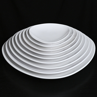 Ensembles d'assiettes rétro de 6 pouces vaisselle assiette alimentaire blanche en mélamine plastique réutilisable sans vaisselle cassable pour mariage d'hôtel restaurant