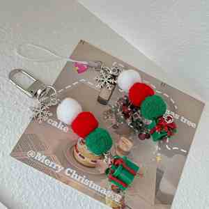 Colgante Móvil de la Serie Navideña: Lindo Abuelo Claus, Decoración para Bolsos, Copo de Nieve, Árbol de Navidad, Llavero Colgante - Product Image 4