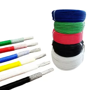 6mm silicone rubber waterproof high temperature resistant glass fiber braided electrical and electronic internal connection wire