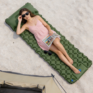 Portable Inflatable Camping Sleeping Mat Foot Pump Air Mattress Lightweight <b>Backpacking</b> Pad for Outdoor Hiking Travel - Product Image 1