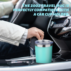 20oz Tumbler Stainless Steel Insulated Double Wall Travel Tumbler Durable Coffee Mug Powder Coated Thermal <b>Cup</b> with Sliding Lid - Product Image 5