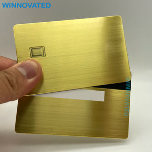 高品质4442 4428芯片孔空白金属信用卡带圆边 - Product Image 6