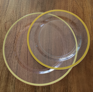 60 Assiettes de Présentation Dorées Transparentes de 13 Pouces - Product Image 3