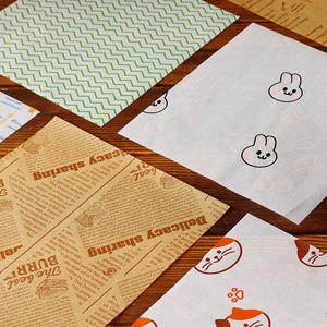 Papel absorbente de aceite desechable para freidora de aire de grado alimenticio KLH239 al por mayor, tapete antiadherente impreso para hornear aperitivos en cocina - Product Image 4