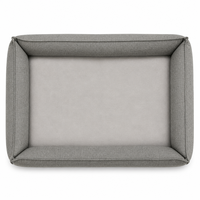 Cama para Perro Estilo Sofá de Lino Natural, con Tres Lados Reforzados, Esponja Ortopédica, Colchón Interior Extraíble, Lavable, Antideslizante, Personalizable, OEM