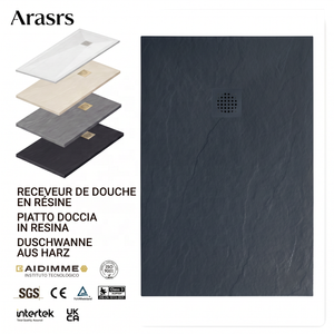 Plato de Ducha de <span class=keywords><strong>Piedra</strong></span> Compuesta Directo de Fábrica, Tamaño Personalizado para Hoteles - Product Image 2